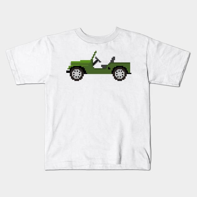 Jeep Pixelart Kids T-Shirt by retsbor10@comcast.net